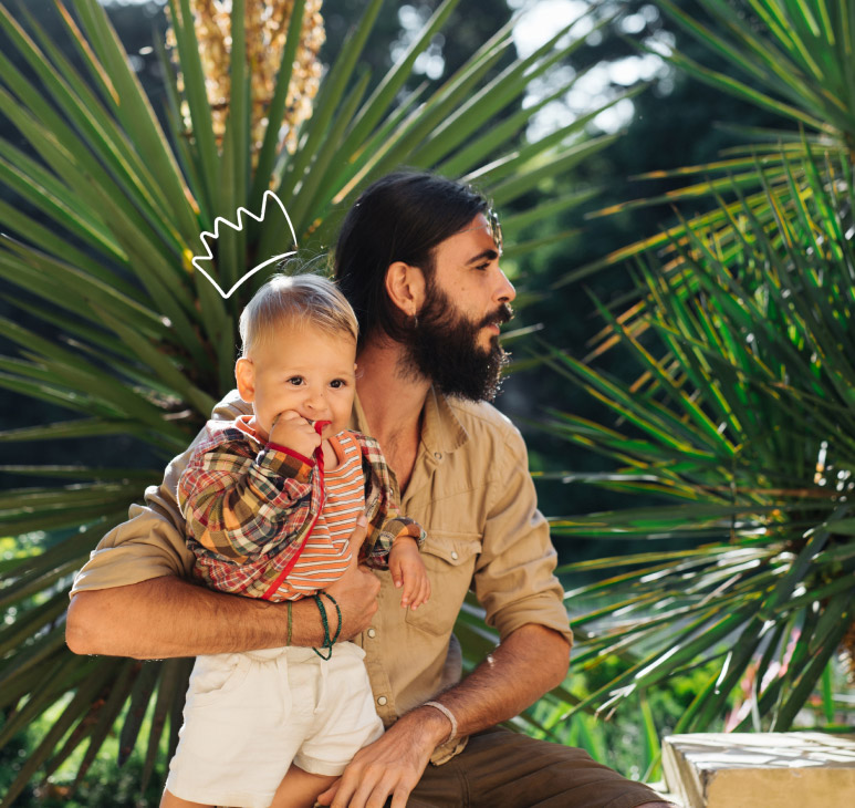 Dad and baby
